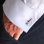 Silver Sailing Boat Cufflinks - hersey-and-son