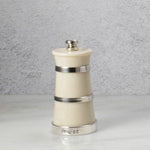 Silver & Ivorine Churn Peppermill - hersey-and-son