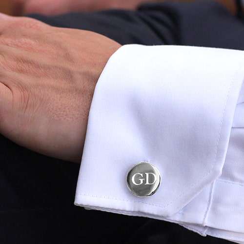 silver secret message cufflinks