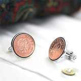 Sterling Silver Lucky Penny Cufflinks - hersey-and-son