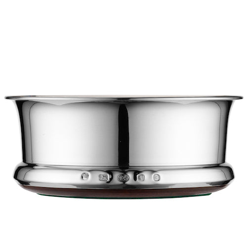 Flared Edge Silver Wine Coaster Side View