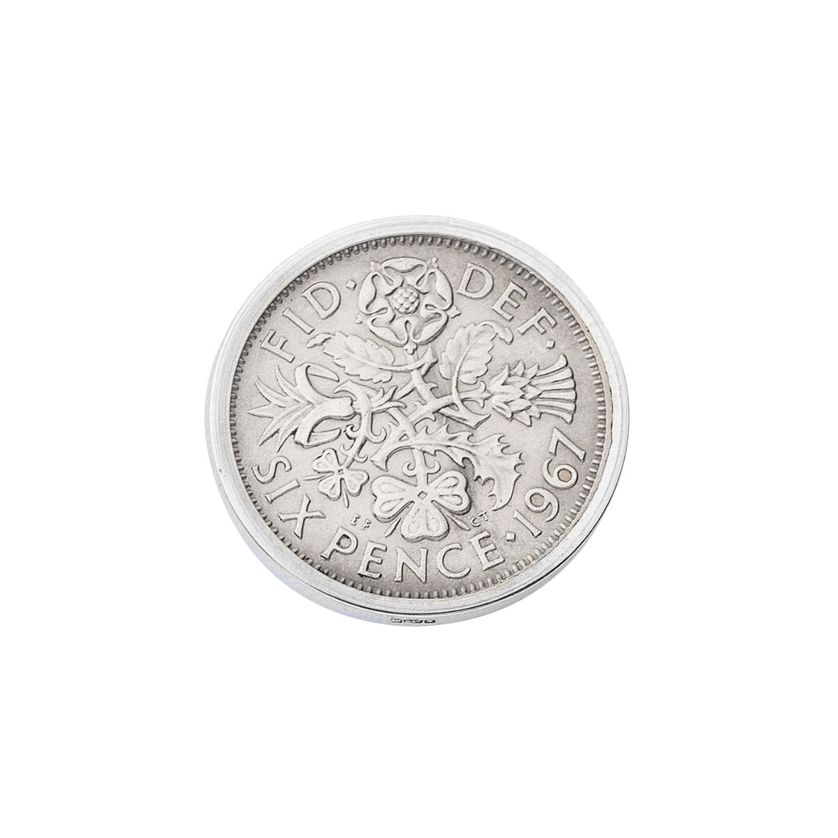 Silver Lucky Sixpence Keepsake - hersey-and-son