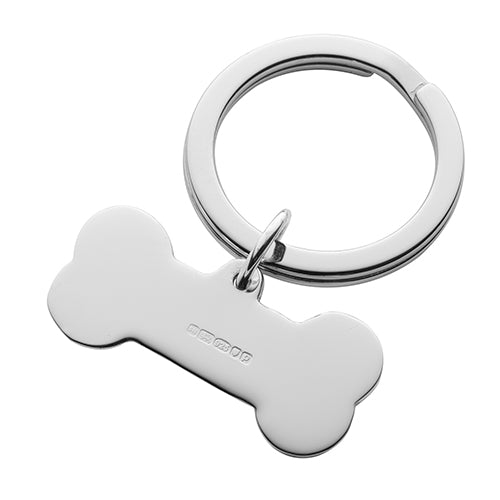 Silver Keyring Small Dog Bone A. Stainless Steel 1. Arial