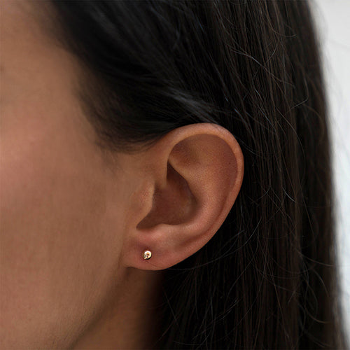 Gold ball stud earrings