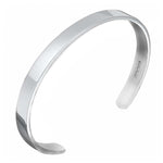 Mens Plain Silver Bracelet - hersey-and-son