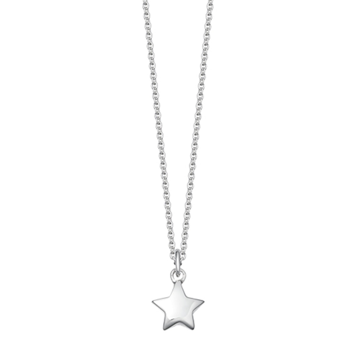 Sterling Silver Star Pendant Necklace Hersey Son Silversmiths