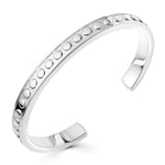 Beaded Silver Mens Cuff Bracelet - hersey-and-son