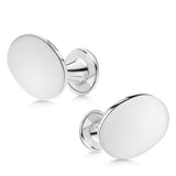 Oval Tie Bar Cufflinks - hersey-and-son