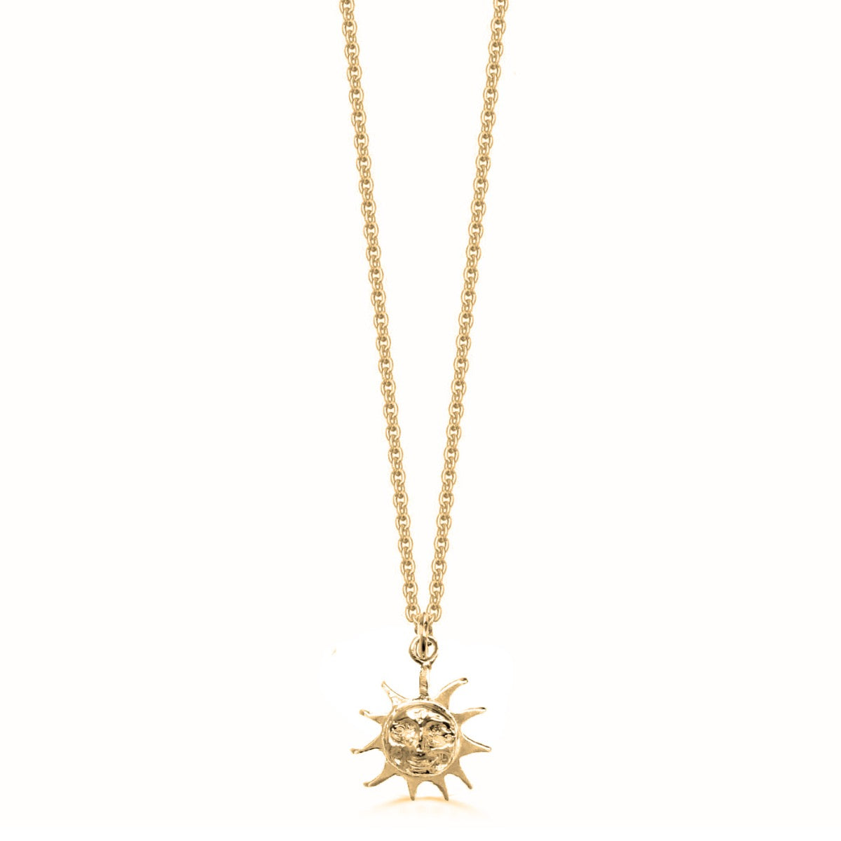 18ct Gold plated and Silver Sun Necklace - hersey-and-son