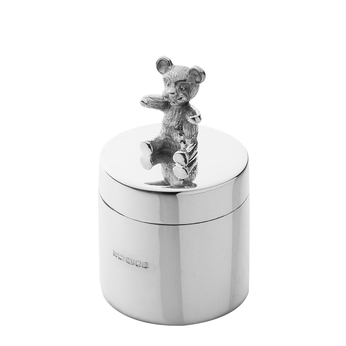 Silver Teddy First Tooth Box - hersey-and-son