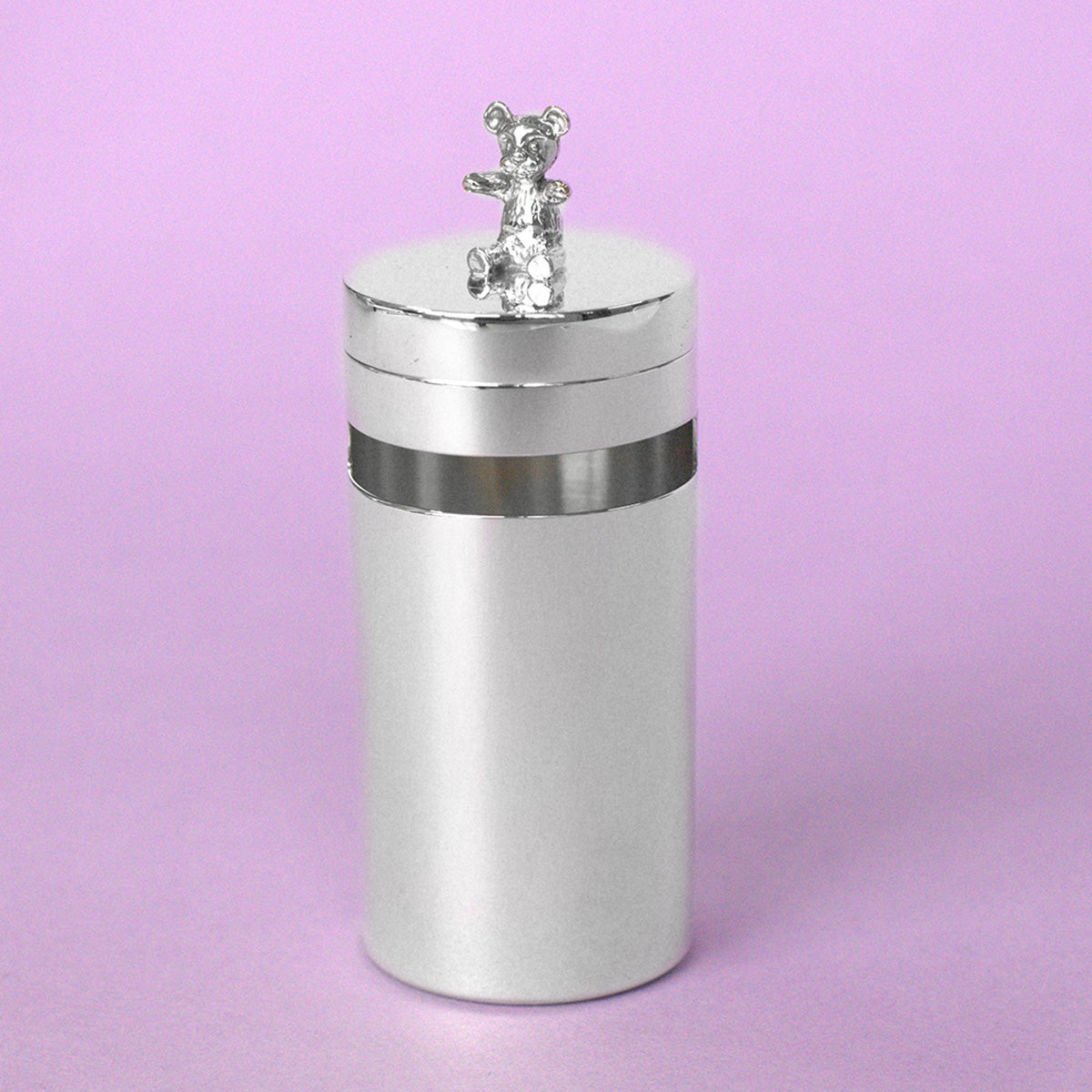 Silver Teddy Money Box - hersey-and-son