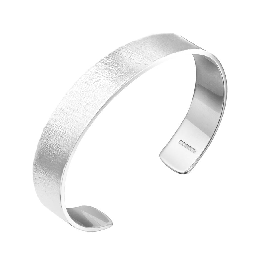 Hersey & Son Silversmiths Textured silver bracelet.