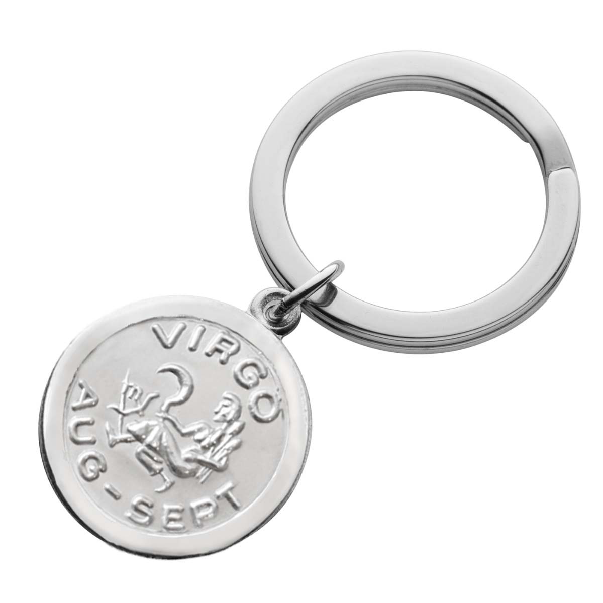 Virgo zodiac keyring