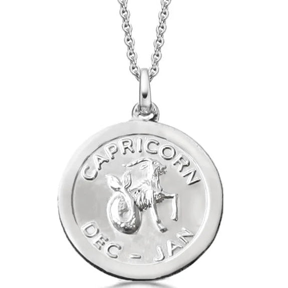 Silver Capricorn pendant.