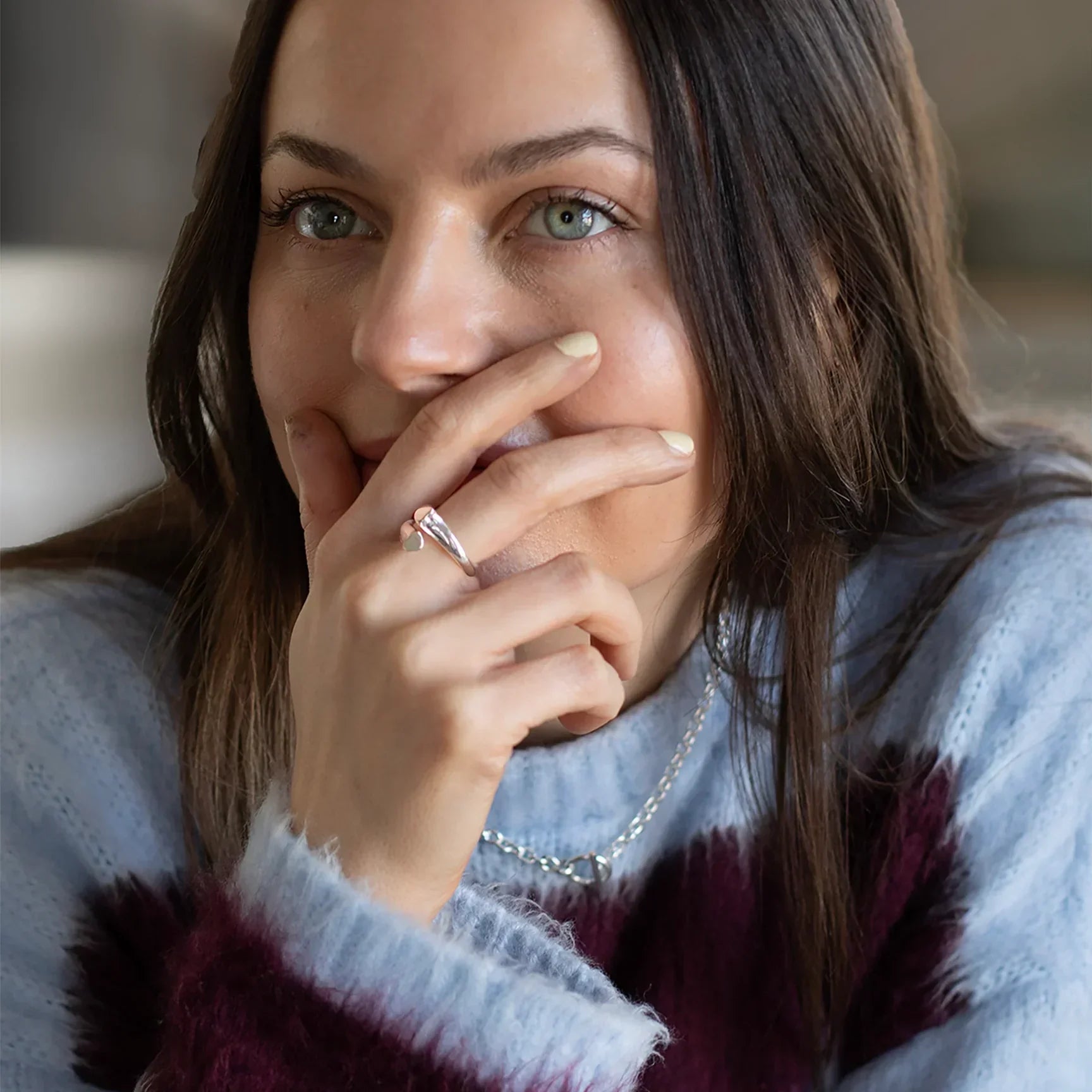 Heart adjustable ring.