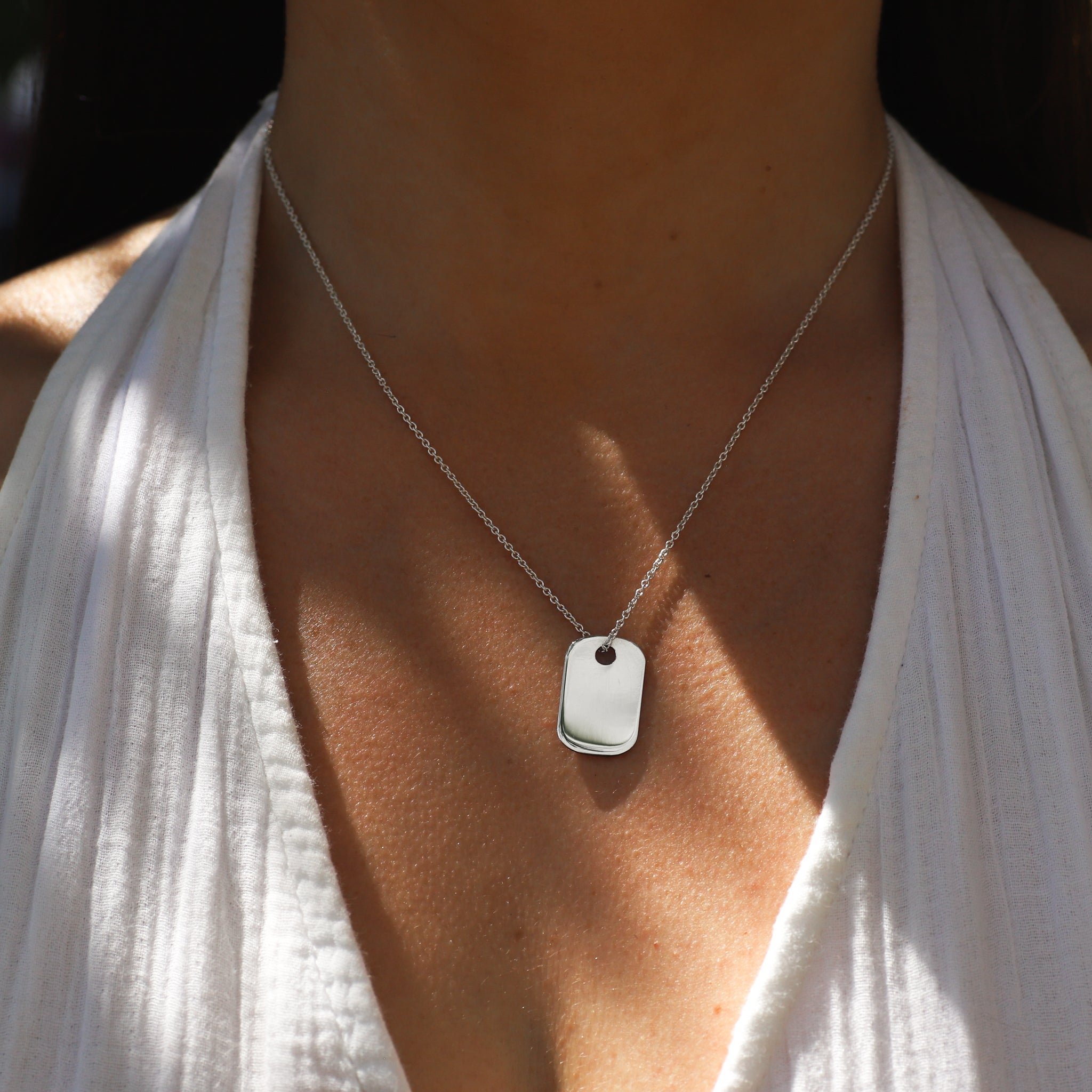 Engraved Silver Necklaces for Women