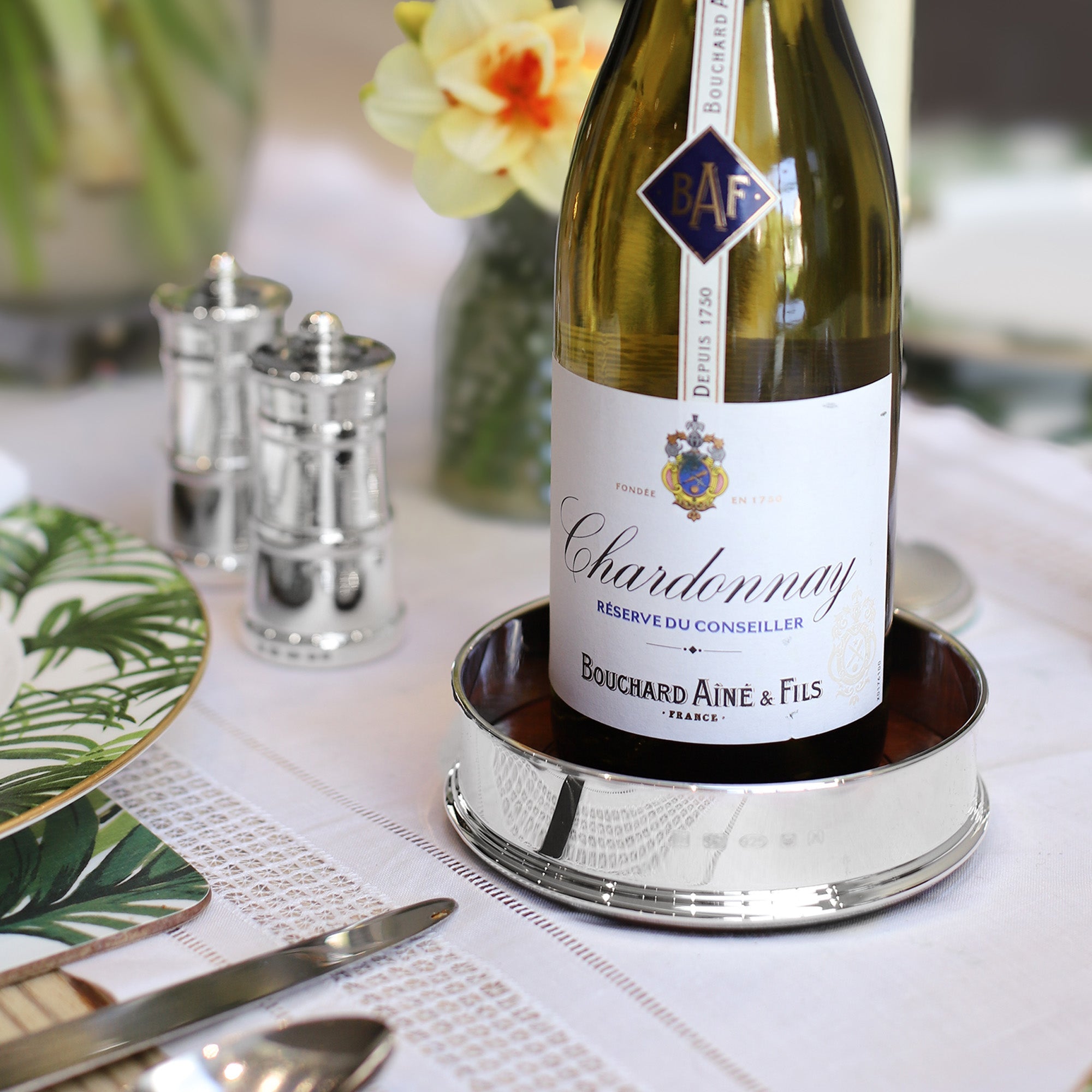 Silver Wine Coasters