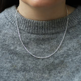 Sterling Silver Slim Figaro Chain Necklace