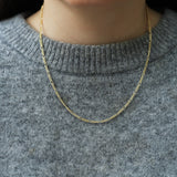 Gold Plated Sterling Silver 2.3mm Figaro Chain