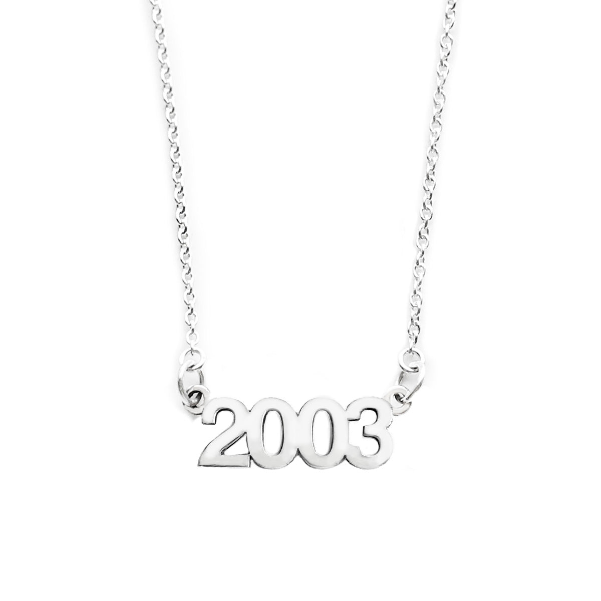 Sterling Silver Personalised Year Necklace