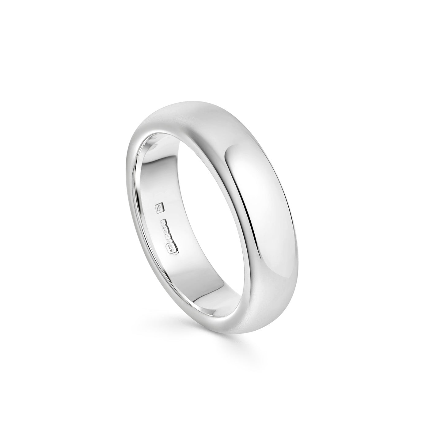 Deluxe Sterling Silver Court Ring - 6mm