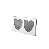 Heart Silver Photograph Frame - double