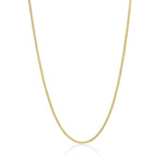 Gold chain necklace on a white background