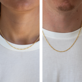 Gold Plated & Sterling Silver Figaro Chain