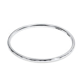 Skinny Beaten Silver Bangle - 2.5mm