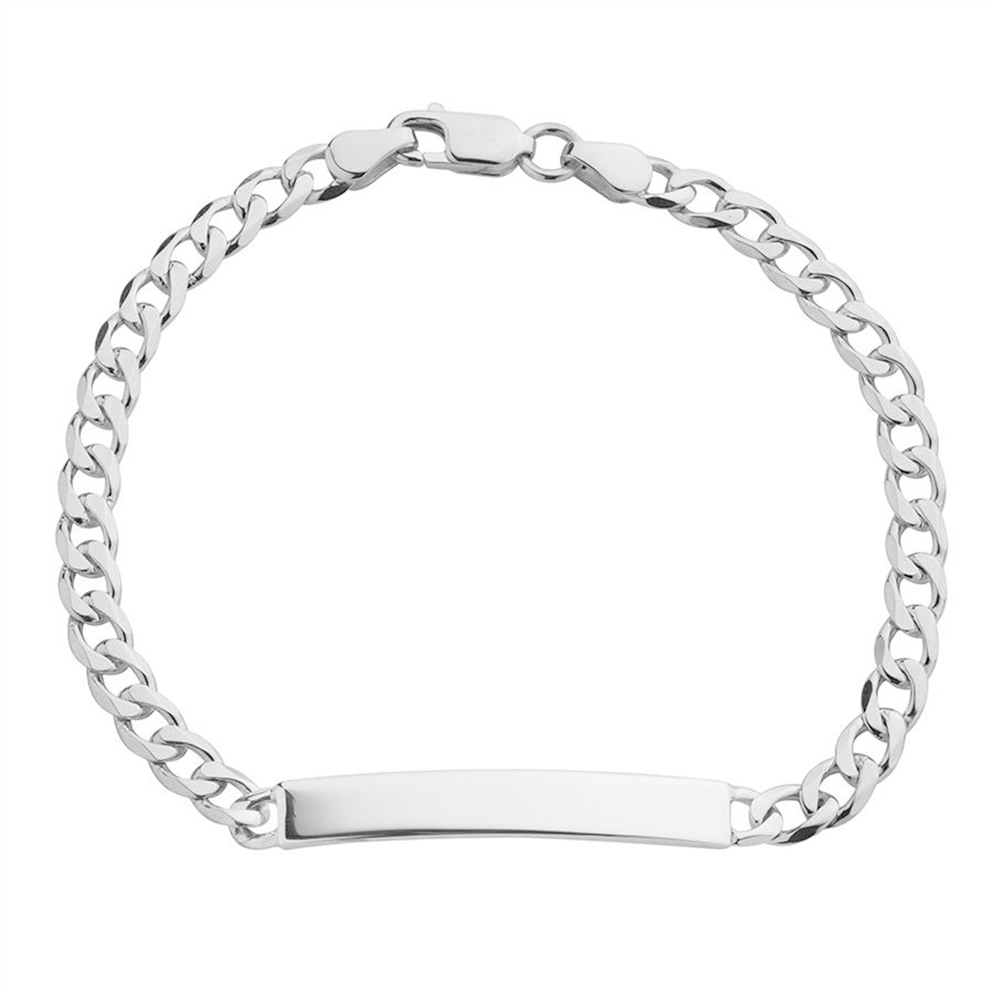 Sterling silver identity bracelet for men 8.5"