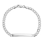 Silver man's identity bracelet 8.5"