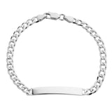 Silver man's identity bracelet 8.5"