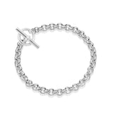 Silver T-bar Belcher Chain Bracelet