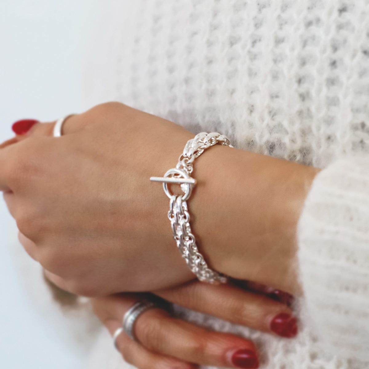 Sterling Silver Heritage Bracelet - hersey-and-son