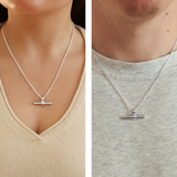 Chunky Silver T-Bar Pendant