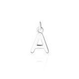 Sterling Silver Chunky "A" Initial Necklace