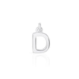 Sterling Silver Chunky "D" Initial Necklace