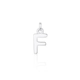 Sterling Silver Chunky "F" Initial Necklace