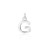 Sterling Silver Chunky "G" Initial Necklace