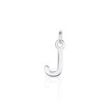Sterling Silver Chunky "J" Initial Necklace