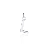 Sterling Silver Chunky "L" Initial Necklace