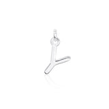 Sterling Silver Chunky "Y" Initial Necklace