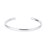 Curved Sterling Silver Cuff No.5 - 4mm Oval