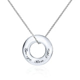 Sterling Silver Molten Eternity Necklace