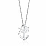 Sterling Silver Faith, Hope & Charity Cluster Necklace