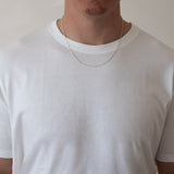 Silver Slim Figaro Chain Necklace