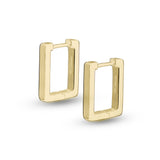 Sterling Silver & Gold Plated Square Hoop Earrings