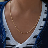 18ct Gold Plated Silver Venetian Box Chain