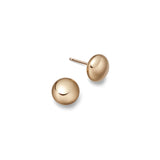 9ct gold button stud earrings