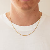 2mm 18ct Gold Plated Silver Curb Chain